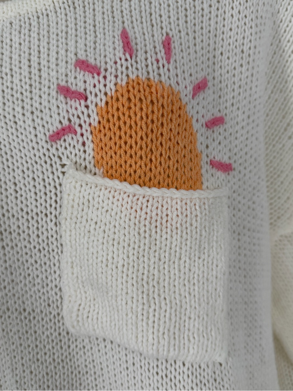 Wooden Ships Paola Buendia “Pocket Full Of Sunshine” Sweater M Coastal Whimsical - Picture 6 of 10